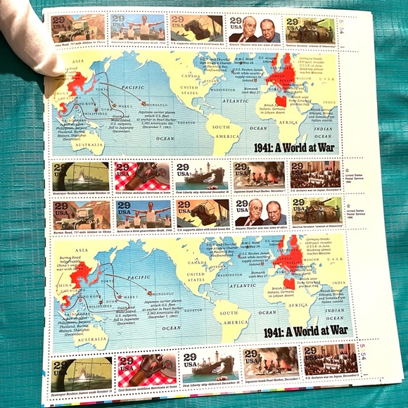 USPS Other - Sheet of USPS 1941 War of the Worlds Stamps